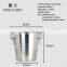 Factory Direct custom 3.8l champagne ice pail large buckets in metal for room