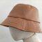 Women's fashion GENUINE SHEEPSKIN leather  bucket hats