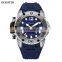 OCHSTIN GQ6124 Mens Fashion Analog Quartz Wrist Watch Big Dial Auto Date Silicone Strap Male Watches