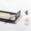 modern restaurant hotel rectangular nordic decoration metal handle leather tray