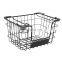 Rectangular Black Laundry Large Mesh Foldable Egg Carbon Steel Birdcage Wholesale Stackable Handmade Fruit Metal Wire Basket