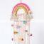 Boho Style Home Decoration Macrame Wall Hanging Rainbow Hair Bow Holder for Girls Room