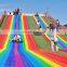 Children park items customized colorful rainbow dry snow slide for sale