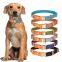 Customized quick release buckle cotton webbing dog collars with matching leash 8 colors