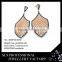 2016 New Product Dubai Fashion 925 Silver Rose Gold Plated Jewelry Colored Cubic Zirconia Luxury Dangle Earrings for Women