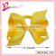 Polka dot grosgrain 3 inch ribbon bow fancy girls elastic hair bands (XH11-7753)