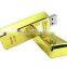 metal USB Flash Drive USB 2.0, gold bar usb flash drive for PC, Hot selling metal USB key 16GB