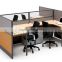 Lastest Office Cross Partition Modern Round 4 Seater Workstation(SZ-WS026)