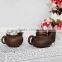 Fashion PU faux leather hotel tea tray, faux leather tea warming tray for hotels restaurant clubs, tea plate factory