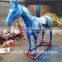 Amusement park fiberglass life size animal horse statues