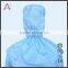 cleanroom products ESD white/yellow/blue polyester shawl cap