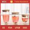 Wholesale double wall glass water tumbler cup with bamboo lid                        
                                                Quality Choice