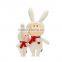 Soft Plush Animal Rabbit Doll Toy With Red Scarf