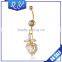 Bridal Jewelry Zircon Hanging Belly Button Rings Factory Dierct Sale