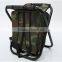 outdoor portable beach camping seat folding storage stool fishing hiking backpack chair with cooler bag BS-029