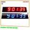 infared remote 3"/4"led digital wall clock with countup/down fucntion for airport, railway station,busstation