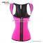 Pink Zipper corset full latex vest