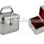 Cosmetic train case, factory direct sale cosmetic case and makeup box aluminium box, silver makeup case JH04