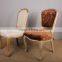 European Furniture Natural Wood Upholstered Fabric Side Chair