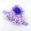 Wholesale 2015 new baby fashion accessory cute girls hair rose flower headband with diamond