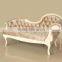 high end solid wood hand carved fabric lounge chaise AL086