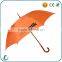 China Manufacturer 23 inch Orange Straight Printed Umbrella with Wooden Handle