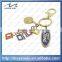 promotional funny transparent soft enamel custom metal keyring
