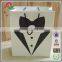 Unique Wedding Tuxedo and Gown Printed Wedding Favor Bags,Paper Gift Carry Bags