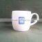 Promotional ceramic coffee mugs with custom logo by decal