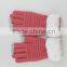 Solid color smart phone winter warm screen touch gloves with conductive fingertips