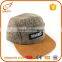 Custom blank corduroy flat brim label wool snapback cap