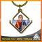Free mould fee religious souvenir custom printing Christian heart shaped keyring