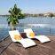 Resin wicker rattan sunbed furniture - poly rattan sun lounger