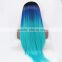 Cheap raw two tone color Ombre synthetic full lace wig                        
                                                Quality Choice