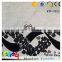 poly cotton upholstery fabric black and white color floral design flocking for curtain. sofa