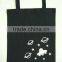 100% Recycled Wholesale Cheap Fashion Black Cotton Canvas Women's Shopping Tote Bag