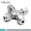 Stainless Steel 4-way Bi-Lok Instrument Cross Tube Fittings