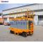 12m Mobile aerial scissor manual platform lift