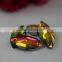 11*24MM Oval Colorful Cobalt color Flat Back Hand sewing Glass Rhinestone