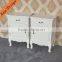 Wooden drawers white bedside table bedroom furniture french style ornate