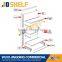 perforated retails store design metal wall shelf
