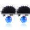 Shinning newest style fur ball stud earrings/fashion luxury colorful light ball earrings stud