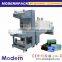 Automatic pe film shrinking wrapping water bottle packaging machine