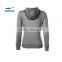 ERKE wholesale brand sports style gym black grey blank full zip womens hoodie sweatshirt