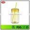 20 oz bpa free plastic double wall mason jar without handle