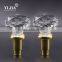 2 1/6 inch clear bling zinc base kitchen dining room furniture glass door lock knobs