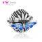 D137 Jewelry 925 Women Charm Beads,european Silver Blue Butterfly Charm for Women
