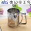 Newest Stainless Steel Mesh Flour Sifter Mechanical Baking Icing Sugar Shaker Sieve Tool Cup Shape