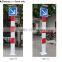 High quality aluminum alloy portable led flashing guide sign with pole solar traffic sign