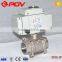 China Made 3 Pieces Stainless Steel High Pressure Motorized Ball Valve